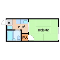 草薙駅 バス17分  龍華寺下車：停歩4分 2階の物件間取画像